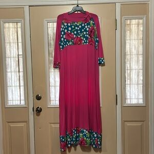 Hot pink maxi dress